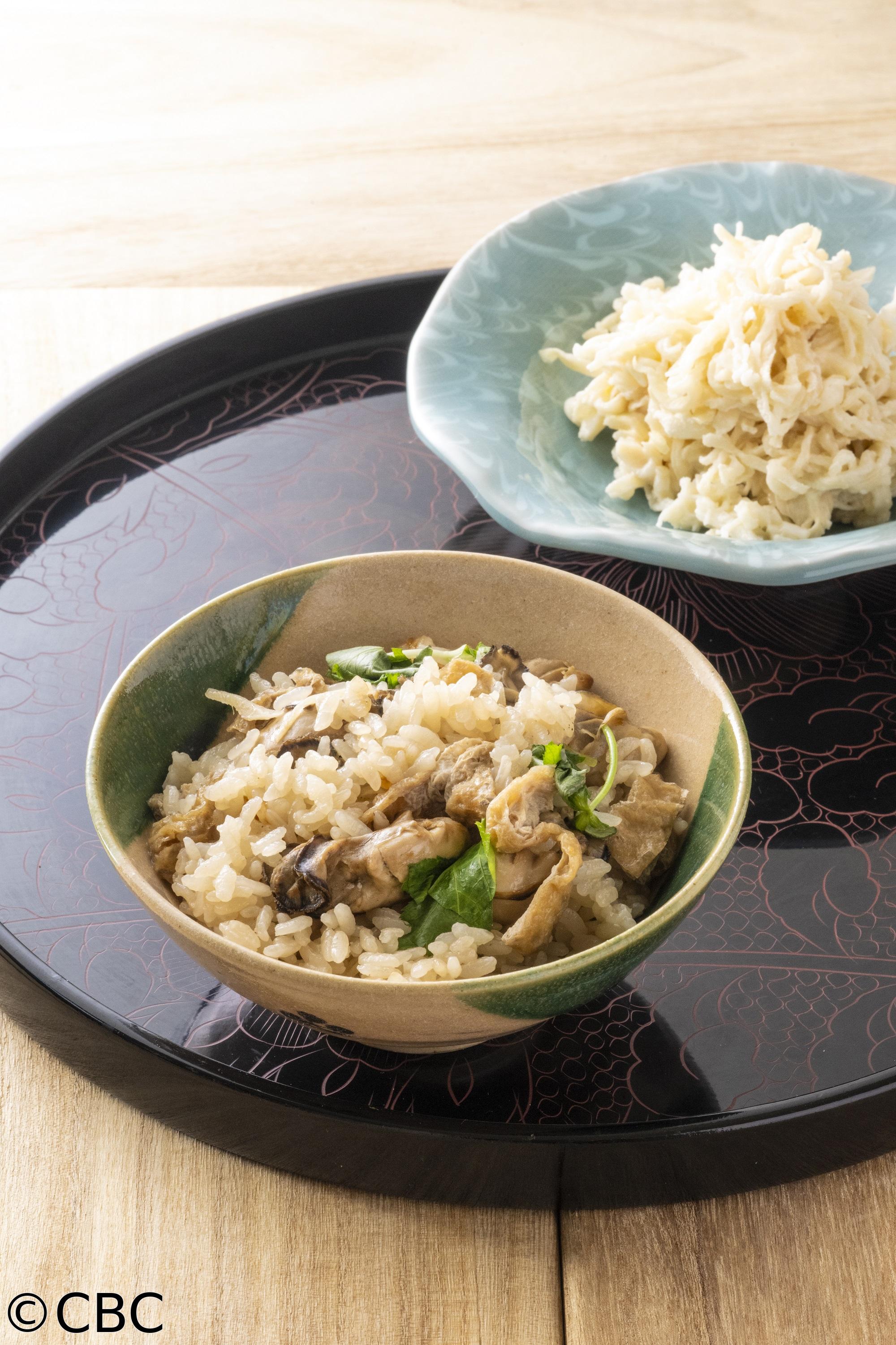 ３分クッキング🈑【かきごはん・切り干し大根と帆立缶のあえもの】