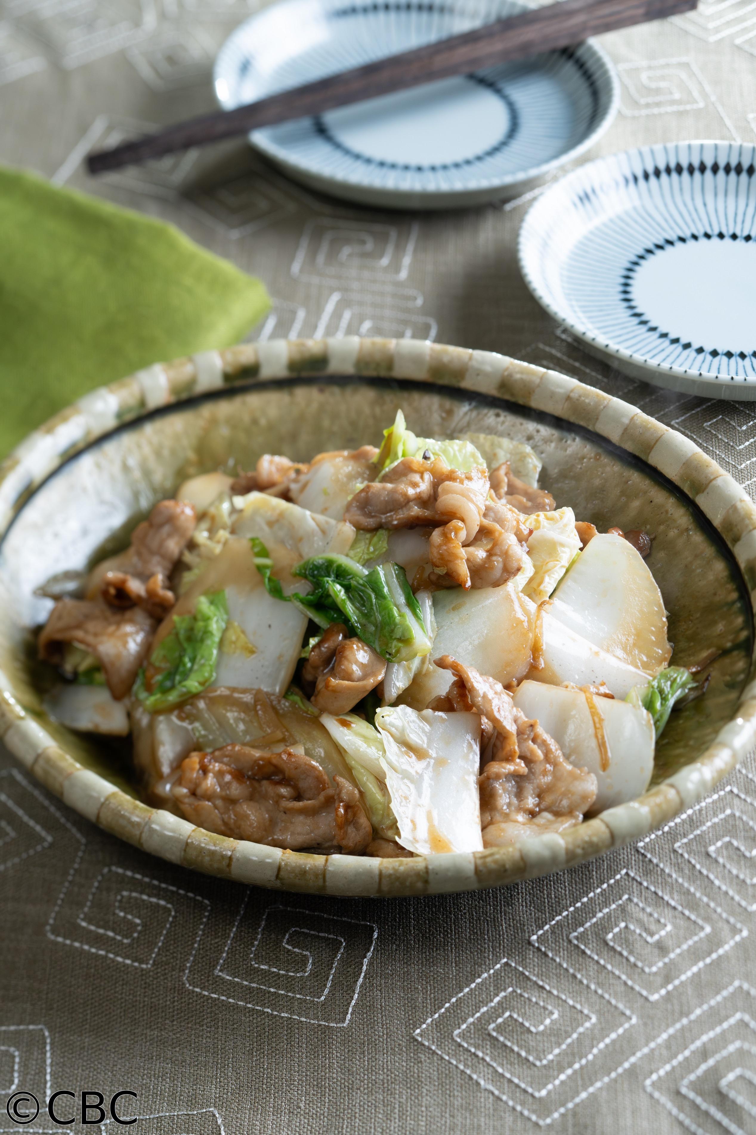 ３分クッキング🈑【白菜と豚こまのシャキシャキ炒め】