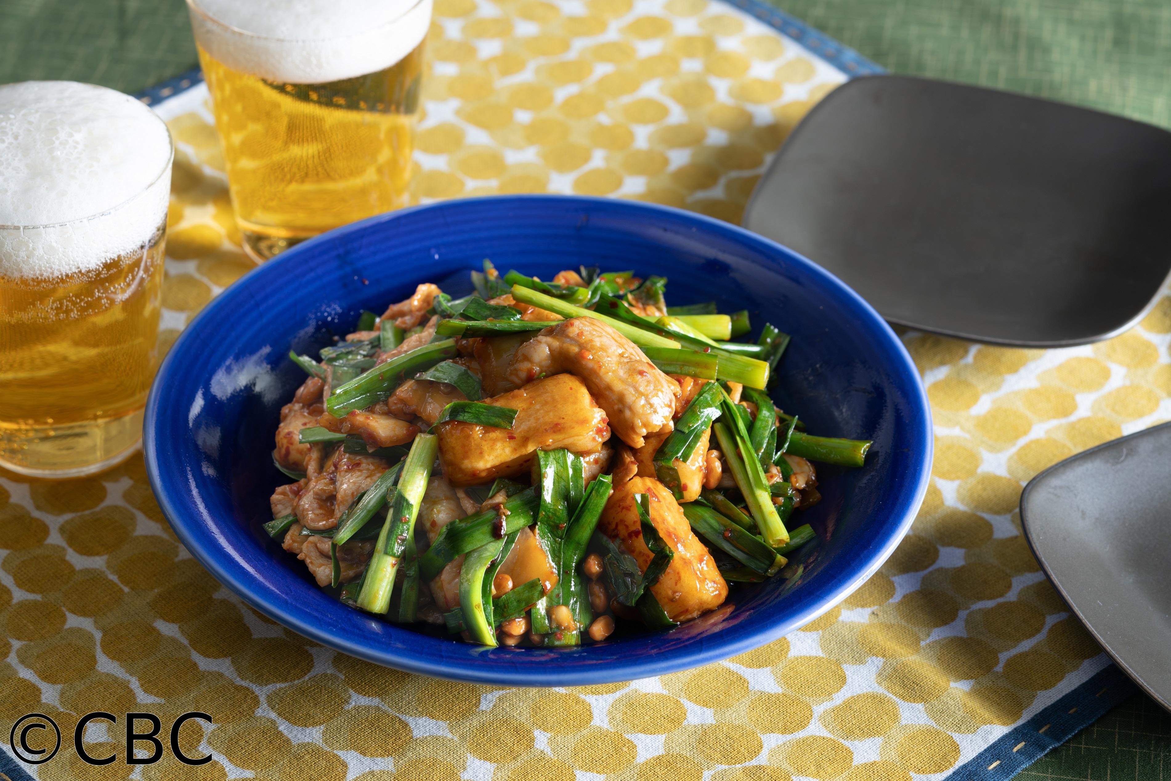 ３分クッキング🈑【納豆ともちの豚キムチ】