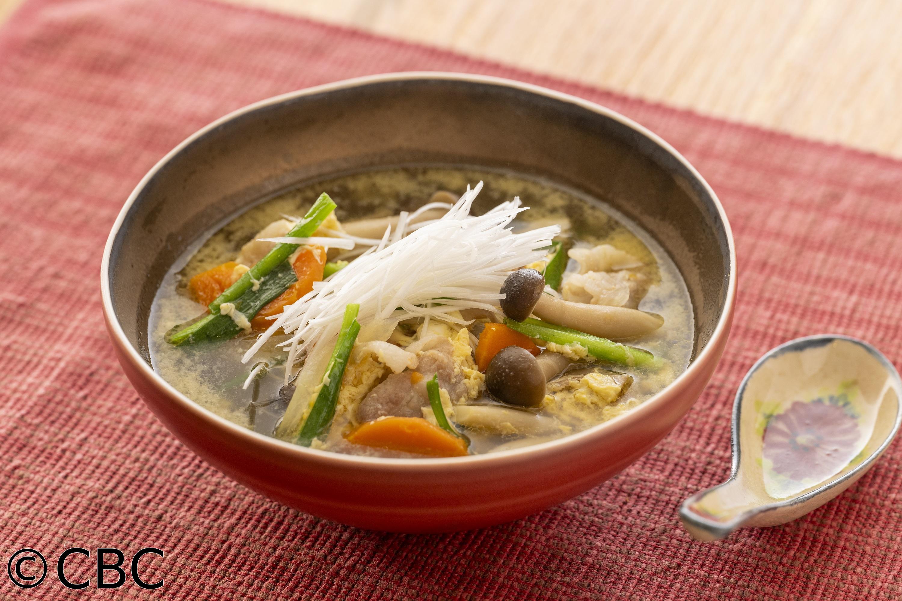 ３分クッキング🈑【具だくさん卵スープ】