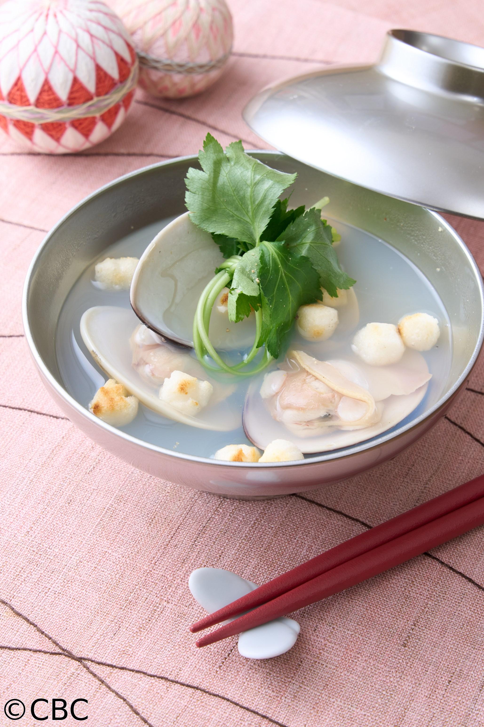 ３分クッキング🈑【はまぐりの潮(うしお)汁】