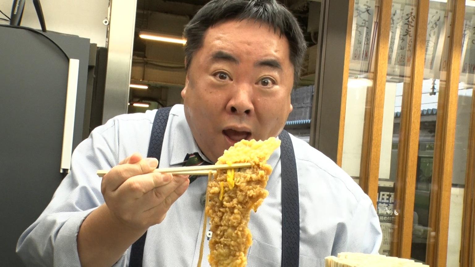 🈑ドランク塚地のふらっと立ち食いそば▽大正生まれの駅そば！人気は特大の穴子天